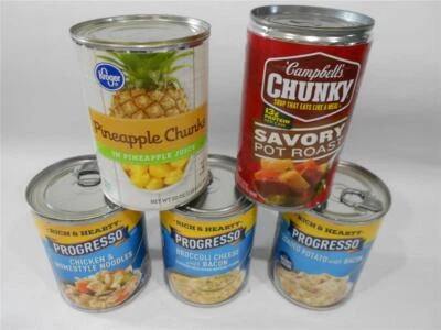 PROGRESSO, CHUNKY, CAMPBELL'S, FRUIT, VEGETABLE PROGRESSO Chunky SOUP Diversion Safe Hide Stash Cash Can KITCHEN CUPBOARD/PANTRY