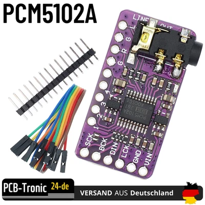 PCM5102A I2S Audio DAC Decoder Modul 32bit 384kHz HiFi Stereo für Arduino ESP32 - Bild 1 von 4