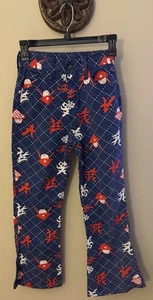 🔥 Seltene 60er/70er Big Yank Schlagjeans — Unikat blau rot asiatisches Cartoon Gesicht - Bild 1 von 5