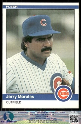 1984 Fleer #498 Jerry Morales Chicago Cubs 84FB - Image 1 of 2