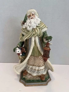 Vintage Fitz and Floyd Holiday Musicals Gregorian Santa 9" Figur weiß Weihnachten - Bild 1 von 6