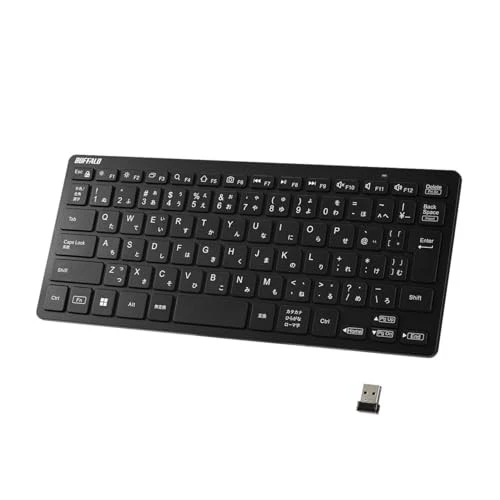 Buffalo Wireless Mini Keyboard Thin Portable USB Receiver Included Japanese - Image 1 of 1