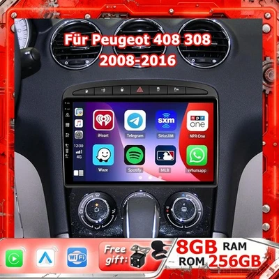9" Android 15 Autoradio Für Peugeot 308 408 2010-2013 GPS Navi Car Play 8G+256GB - Bild 1 von 4