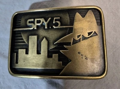 Vintage Turbotorch Spy.5 Refrigerant Leak Detector Advertising Brass Belt Buckle - Image 1 of 4