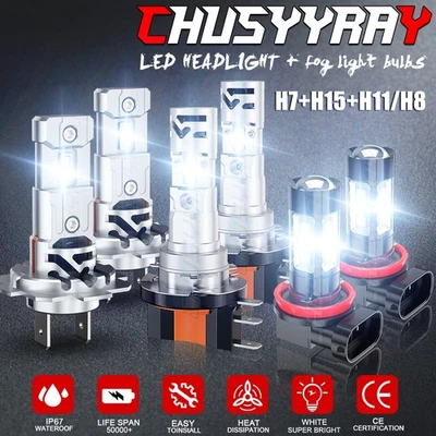 Lâmpadas de neblina de LED branco brilhante 6x para Dodge Neon 2017-2020 - Imagem 1 de 4