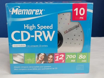 Memorex High Speed 12x CD-RW 10 Pack | NEW & SEALED - Image 1 of 2