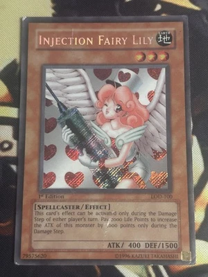 Yugioh: Injection Fairy Lily - LOD-100 - Secret Rare - 1st Edition - HP/Damaged - Image 1 of 4