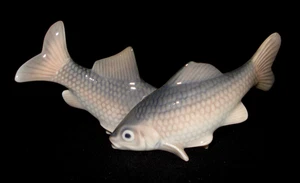 Vintage Royal Copenhagen Paar Elritzen Fische schwimmende Porzellan Figur # 2870 - Bild 1 von 9