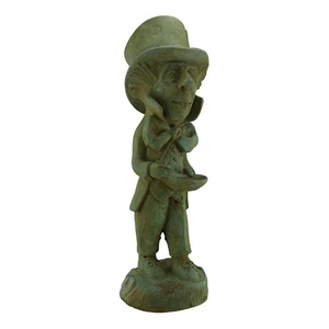 Zeckos Mad Hatter Alice in Wonderland Verdigris Finish Cement Statue 19 in. - Picture 1 of 3