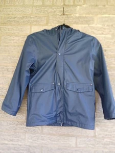 Mini Boden Kids Navy Blue Waterproof Fishermans Rain Jacket Size 7-8 Yr - Picture 1 of 5