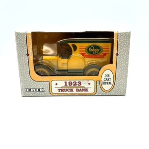 Vintage ERTL 1923 Kroger Grocery Truck Bank 1:25 Diecast Locking Coin Bank #1952 - Picture 1 of 9