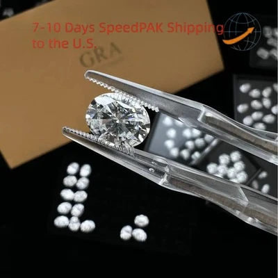 Wholesale 0.1-10ct Loose Moissanite Oval Cut D Color GRA VVS1 for DIY Jewelry  - Image 1 of 4