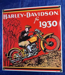 Harley Davidson Porcelain on Steel Sign Ande Rooney ~10 1/4" x 9 3/8" - Picture 1 of 3