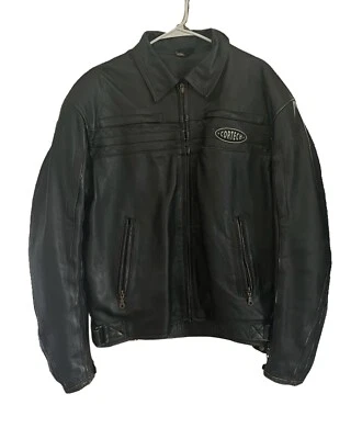 VINTAGE CORTECH Black Leather Motorcycle ￼ Armed And Lined ￼size XL/46 Mens - Image 1 of 4
