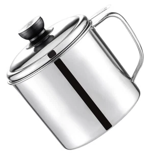Oil Filter Pot Cooking Container Convenient Dispenser Versatile Strainer - Picture 1 of 12