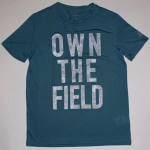 REEBOK "OWN THE FIELD" BOYS SHIRT SIZE XS & MEDIUM NEW MINERAL MIST - Picture 1 of 4