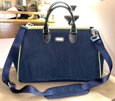 BAGGALLINI Soho-style Duffel weekender tote bag Navy blue EUC - Image 1 of 4