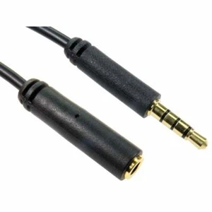 2m 4 Pole 3.5mm Stereo Jack Extension Cable TRRS Headphone Mic Audio GOLD - Picture 1 of 1