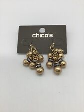 Chico's gold dangle Earrings NWTS