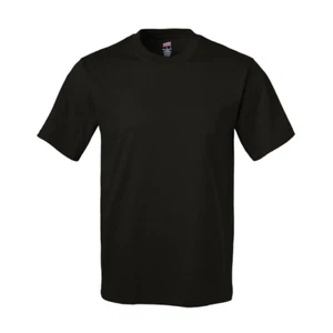 Soffe Men's Dri Performance T-Shirt 100% Cotton Moisture Management 905 - Black - Picture 1 of 2
