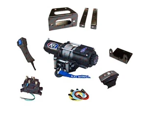 Polaris RZR XP 900 Winch and Mount Plate Kit 2011-2013 4500 lbs KFI UTV SXS 4 - Picture 1 of 6