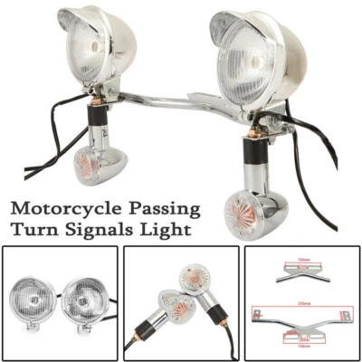 Passing Fog Turn Signals Light Bar Fits Yamaha Road Star XV 1600 1700 Silverado Foto 1 de 4