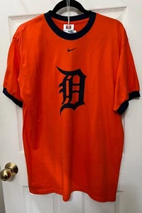 Nike MLB Detroit Tigers Michigan T-Shirt Short Sleeve Orange Blue Men's M EUC! - Picture 1 of 11