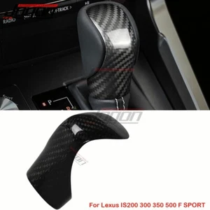 Carbon Console Gear Shift Knob Cover For Lexus IS200 300 350 500 F SPORT 2014-22 - Picture 1 of 11