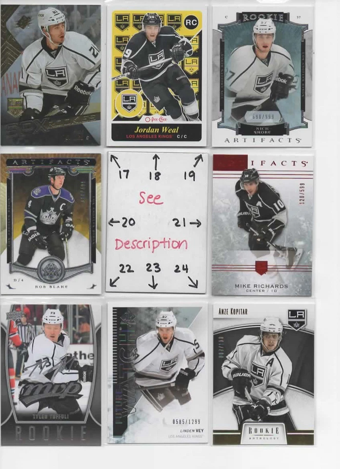 Los Angeles Kings SERIAL #'d Rookies Autos Jerseys KOPITAR DOUGHTY GRETZKY QUICK - Image 1 of 4