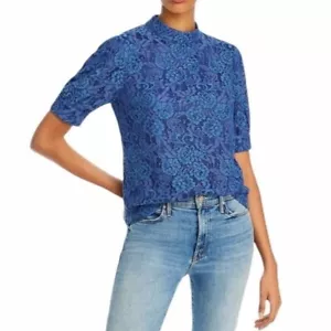 NWT Aqua Puff Sleeve Lace blouse Size medium - Picture 1 of 10