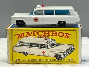 MATCHBOX #54B,S & S Cadillac Ambulance,1965,N,Mint,boxed all orig,N.O.S - Picture 1 of 14