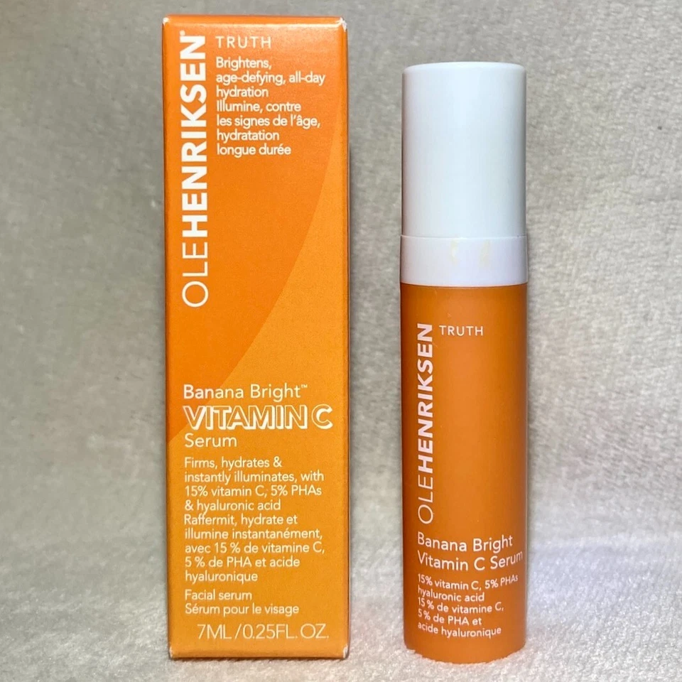 Ole Henriksen банан яркий витамин С сыворотка лечение мини.25 унций, 7 мл новый в коробке - Изображение 1 из 1