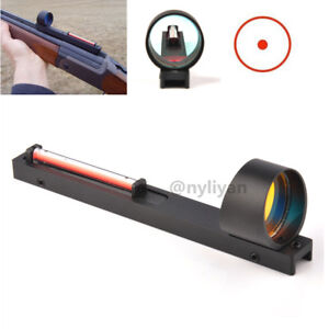 Ultralight Red Dot Red Fiber Holographic Scope Sight for Shotgun Rib Rail Rifle 