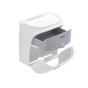 Bathroom Tissue Holder Paper Towel Dispenser Roll Paper Storage Box - Picture 1 of 12