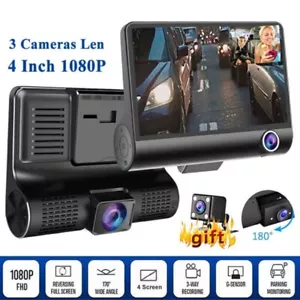 4" Screen Dash Cam 1080P Dual Lens Car DVR Recorder Front and Rear Camera - Picture 1 of 15