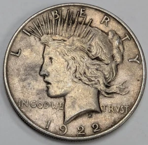 1922 P Peace Silver Dollar US Coin - Picture 1 of 6