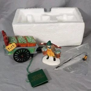 Dept 56 Dickens Village Chelsea Market Fish Monger & Card 5814-9 Foam No Box - Picture 1 of 4