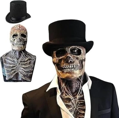 Halloween Maske Horror Totenkopf Gruselig Skelett mit beweglichem Kiefer B1014 - Bild 1 von 4