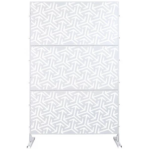 Outdoor And Indoor Privacy Screens Metal Privacy Fence Panels for Lawn Gardens - Picture 1 of 26