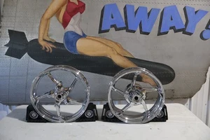 43300321 40900329 NEW OEM 2009-2023 HARLEY-DAVIDSON TOURING AGGRESSOR WHEELS SET - Picture 1 of 11