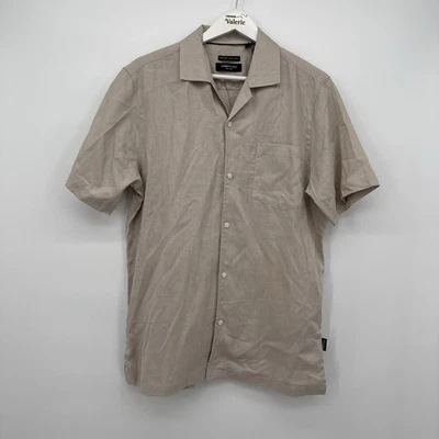 Kenneth Cole Mens The Camp Collar Linen Button Front Shirt Size Medium - Image 1 of 4