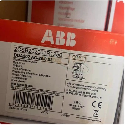 New One ABB DDA202 AC-25/0,03 - RCD Block 2CSB202001R1250 for MCBs S200 series - Image 1 of 3