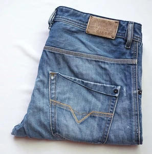 Diesel Krooley Regular Slim Carrot Jeans mens size W34 L32 L Large Zip Fly 0885S - Picture 1 of 12