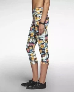 Nike Dri-Fit Legendary Multi-Color Cropped Athletic Training Leggings Womens M - Picture 1 of 9