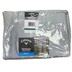 Callaway Men’s Performance Golf Shorts Opti-Dri Pearl Grey Size 40 New With Tags - Picture 1 of 5