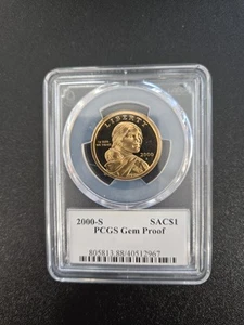 2000-S Sacagawea Dollar PCGS Gem Proof Thomas D. Rogers Signed Engraver Label - Picture 1 of 3