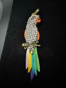Ciondolo/ciondolo pappagallo smalto e strass - Foto 1 di 5