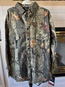 HUNTWORTH OAK TREE HERREN TARNFARBEN GEKNÖPFTES JAGD-/OUTDOORHEMD, GRÖSSE MEDIUM, NEU MIT ETIKETT - Bild 1 von 14