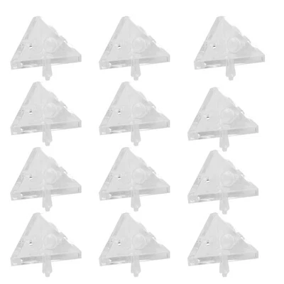 12-Teilige Acryl-Eckhalterungen mit Halbtransparenten Schrauben, Durchsicht8431 - Bild 1 von 4