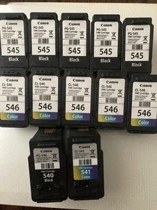 CANON Ink Cartridges x 12 - 545/546 & 540/541 ALL EMPTY 99p - Afbeelding 1 van 1
